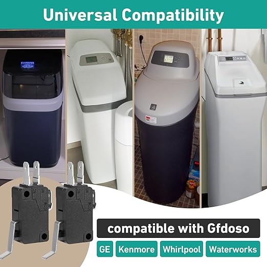 2 Pcs 7305150 Water Softener Rotor Position Switch Replacement for GE Kenmore Softener 7030705 7030713 9001800 WS21X10003 Models(Black)