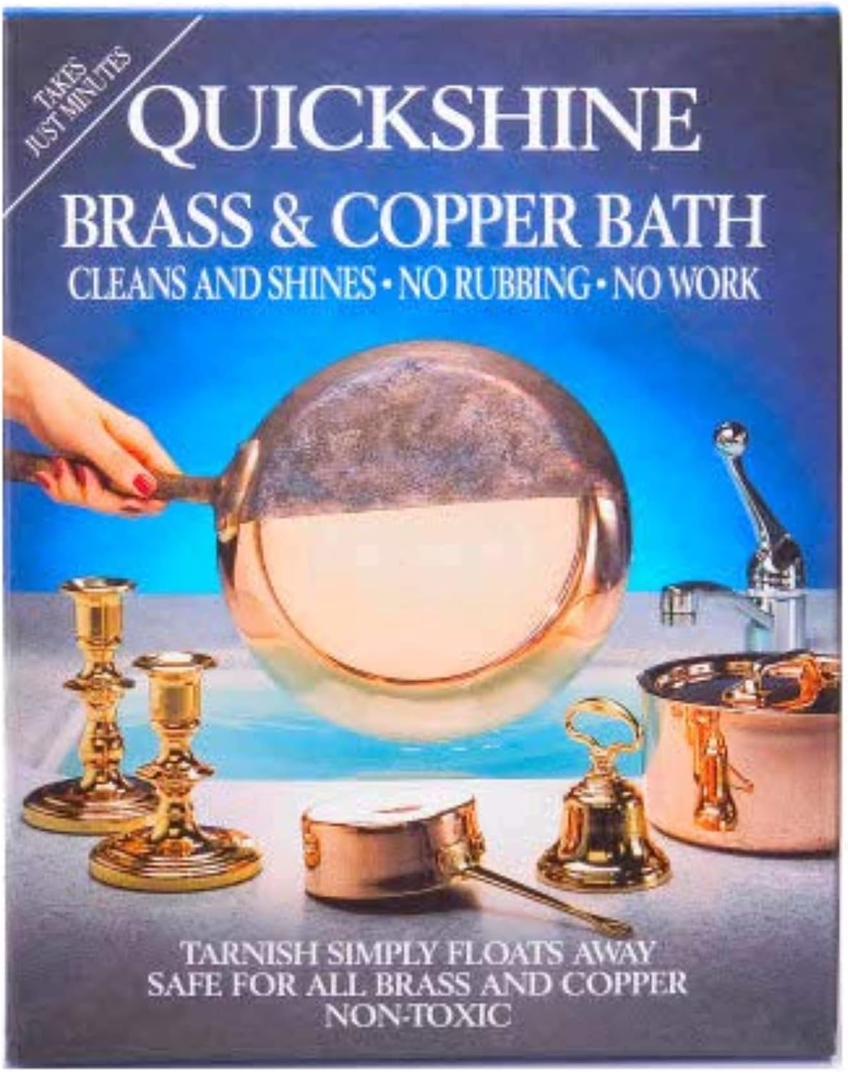 Quickshine Brass and Copper Clean and Shine Bath, 4 Sachets