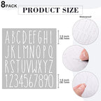 8 Sheets Vinyl Letter Stickers Waterproof Self Adhesive Letter Numbers Alphabet Modern Mailbox Numbers Sticker for Back to School DIY Mailbox House Home Business Address(1.5 Inch,White)
