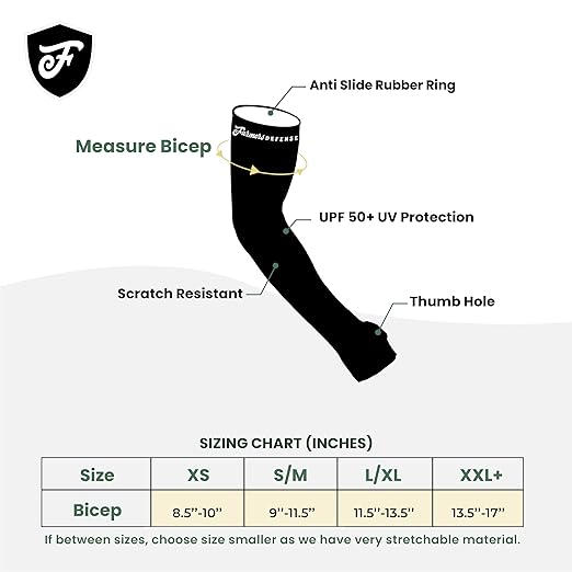 FARMER'S DEFENSE Sleeves | UV Cooling Sleeves for Sun Protection | Premium Anti-Scratch Arm Guard Sleeve for Skin - for Gardening Harvesting Sports Outdoors | Unisex | Green Camo - XS
