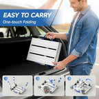 Folding Step Stool for Adults, Aluminum Work Platform Adjustable Height, Lightweight and Durable Portable Outdoor Aluminum Step Stool Foldable, Maximum Load Capacity of 440 Pounds.