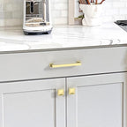 10 Pack 3.75"(96mm) Gold Cabinet Pulls Kitchen Cabinet Handles Drawer Pulls Cupboard Hardware for Cabinets CK0078