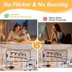 12-Pack Vintage 8W ST58 LED Edison Bulbs 60W Equivalent, Dimmable 2700K Warm White LED Filament Bulbs, E26 Medium Base, 800LM, CRI 85, Antique Glass Style, Great for Home, Bedroom, Office