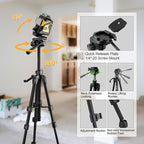 PREXISO Laser Level 3 X 360° Self Leveling with 47 In. Tripod, IP54 Rechargeable 100Ft Green Lazer Leveler Tool for Construction, Home Renovation with Magnetic Base, Battery Adapter, Case, Accessories