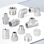 TAISHER 99PCS 304 Stainless Steel Pipe Fitting Kit，Coupling，Nipple，Bushing，Reducer Adapter，Reducer Nipple，90 Degree Elbow，Plug，Cap，Tee，NPT Thread Pipe Adapter Fitting