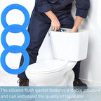 3 Pack Flush Valve Seal for American Standard & Eljer Toilets,Upgraded Silicone Material 7301111-0070A Replacement with O Rings for Champion 4 and Eljer Titan 4