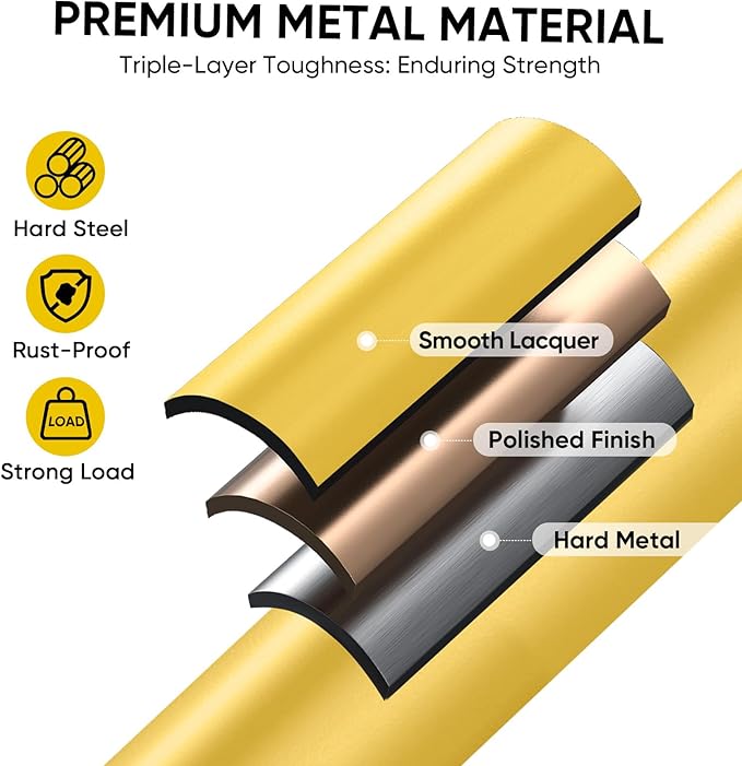 TICONN 2 Step Ladder, Heavy Duty Foldable Step Stool, Portable Steel Folding Stool for Household Garage Storage (Yellow)