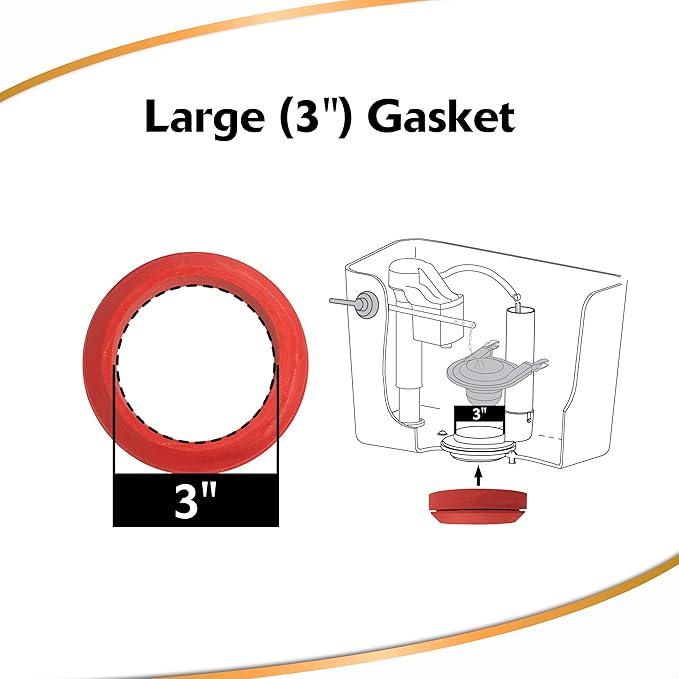 Korky Large 3-inch Complete Toilet Repair Kit, Fixes: Running, Noisy, No/Slow Refill, and No/Weak Flush Toilets, Easy to Install, 5010MP