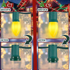 110PCS Christmas Light Socket Safety Cap Plugs for C9 and C7 Bulbs,Double Sided Stringers Light Bulb Socket Cover,Waterproof Bulb Caps for Covering Unused C7 and C9 Christmas String Lights Sockets