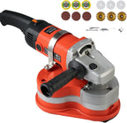 Electric Diamond Floor Grinder Polisher Machine 3800W, 6-Speed Adjustable, with 3 Diamond Wheels for Dustless Grinding, Polishing Cement, Marble, Epoxy, Concrete, Stone, Thinset, Metal Descaling