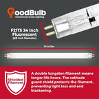 GoodBulb F21T5/835/ECO 21W 34 Inch T5 Fluorescent Light Bulb, 3500K Soft White Medium Bi-Pin Base, 2100 Lumens 85 CRI 36000 Life Hours, Instant/Programmed Start (40 Pack)