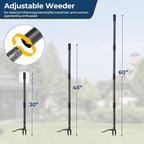 Weed Puller Tool, 60" Stand Up Manual Weeder - Unbreakable Aluminum Claw + Heavy-Duty Stainless Steel Rod, No-Bend Lawn Grass Grabber for Garden, Yard, Root Removal