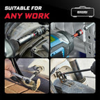 66Pcs Tools Set Packaged with Heavy-duty Tool Box, Include Impact Screwdriver Bits, Nut Driver, Mini Ratchet Wrech and Impact Bit Holder for Home Repairs DIY