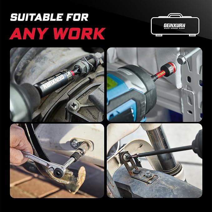 66Pcs Tools Set Packaged with Heavy-duty Tool Box, Include Impact Screwdriver Bits, Nut Driver, Mini Ratchet Wrech and Impact Bit Holder for Home Repairs DIY