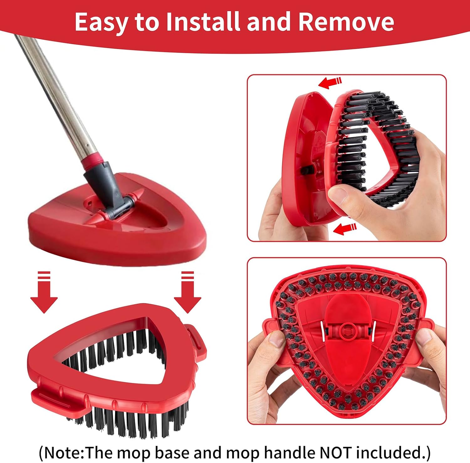 Spin Mop Replace Head Base Scrub Brush Head Replacement for O Ceda RinseClean 2 Tank System (2 Pack)