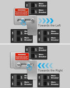 Generator Interlock Kit Fit for Siemens 100 Amp Murray 100 Amp Panel, 1 1/4" Spacing Between Main and Branch Breaker, Main Breaker Interlock Kit