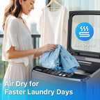 Portable Washing Machines 27 LBS Full Automatic Clothes Washer and Spinner Combo with 10 Program and 8 Water Level, Compact Laundry Wash Spin Dryer for Apartment RV Dorm, Grey
