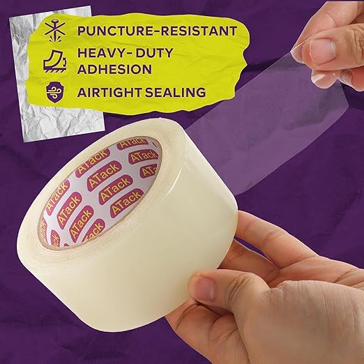 ATack Weather Seal Tape for Windows and Doors 2" x 30yds (3-Pack) - Keep Cold Out for Winter, Residue-Free Stripping, Air Conditioner Sealing