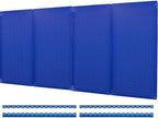 OmniWall 16" x 32" Metal Pegboard Panel 4-Pack for Garage & Home Wall Storage Organization System (Blue)