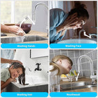 1080° Swivel Faucet Extender, Heavy Duty Rotating Sink Extension, Universal Swivel Multifunctional Robotic Arm, Rotating Splash Filter Extension Faucet Aerator for Kitchen Bathroom-4 Pcs