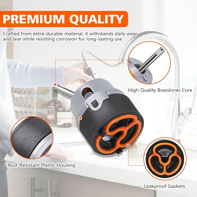 RP50587 Cartridge Valve Replacement for RP50587 Delta Cartridge, Compatible with DST Single Handle Kitchen and Lavatory Faucets - Includes Allen Wrench for Easy Installation