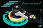 AirVANTAGE 5" Palm-Style, 2nd Generation Industrial Advanced Electric Sander Central-Vacuum with Low-Profile Pad (3/16- Hook & Loop)