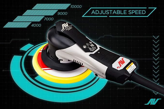 AirVANTAGE 5" Palm-Style, 2nd Generation Industrial Advanced Electric Sander Central-Vacuum with Low-Profile Pad (3/16- Hook & Loop)