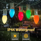 25 Pack C7 Multicolor Christmas Replacement Bulbs,C7 E12 Candelabra Base,Vintage Ceramic Glass Lights,120V 5W Incandescent Night Light Bulbs for Patio, Roofline, Garden, Wedding, Party Decorations