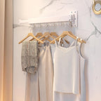 Clothes Drying Rack,Laundry Space Saver Wall Mounted,Retractable,Collapsible(Tri-Fold), White Color Rack Clothing