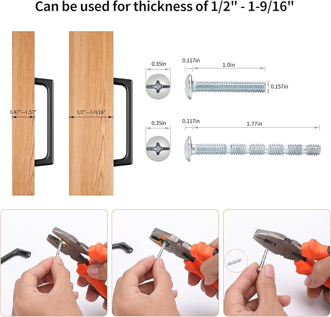 10 Pack 3.75 Inch(96mm) Hole Center Matte Black Modern Cabinet Pulls Kitchen Cabinet Handles Kitchen Cabinet Hardware Timeless Drawer Pulls for Dresser Cupboard Wardrobe, M-Black(3.75x10)