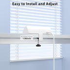 Jgstkcity Desk Clamp Power Strip,45W Fast Charging Station,4 USB-C,4 USB-A,Desk Mount Surge Protector,1875W Extension Cord with Multiple Outlets,ETL Listed,for Home Office Dorm Room,White,6 FT