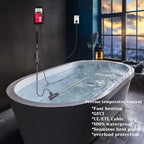3500W Immersion Water Heater Portable Electric Large Swimming Pool & Hot Tub Fully Submersible Water Heater with Thermostat, GFCI Leakage Protection for Bathtub, baptismal pool,inground pool