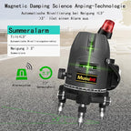 (Outdoor Superbright) 5 Lines Outdoor Green Laser Level 360 Self Leveling Precision Level Tool Super Brightness 5 Strong Light Spots Can Rotate 360 Degrees Digital Lithium Ion Battery High Capacity
