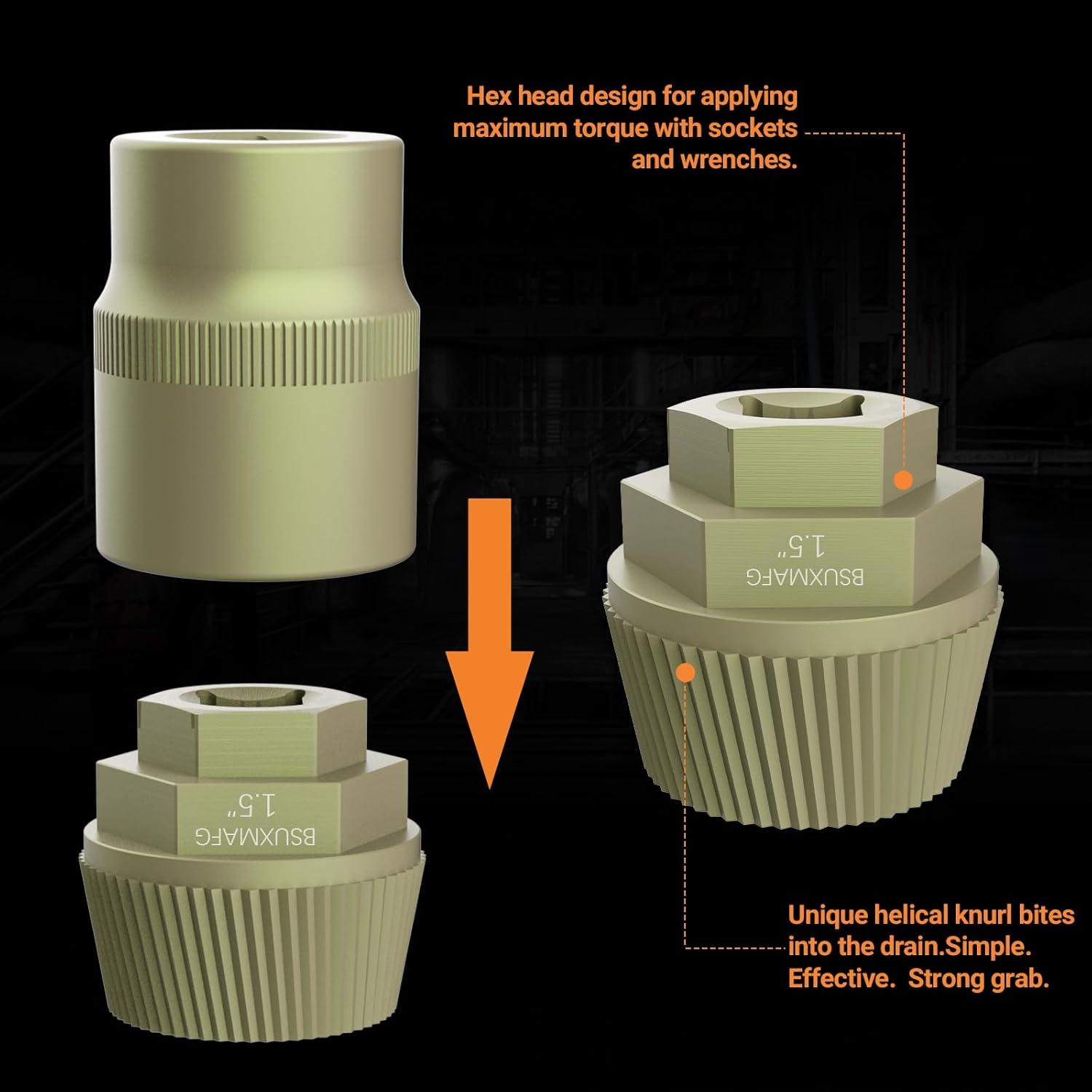 Bathtub Drain Remover Tool, 1-inch Socket Plating Coating Tub Drain Extractor, Remove The Old, Broken, Stubborn, Rusted Drain Tub Bathtub Stopper, Strong Grab Plumbing