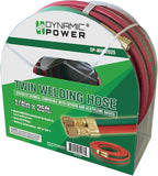 1/4" x 25' Twin Welding Hose – Meets RMA/CGA Standards for Grade R, Type D (25')