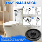 3 Pcs 83143 Toilet Fill Valve Seal Replacement Part, Toilet Valve Seal Compatible with Kohler & Fluidmaster Models (200/400/242/747), Durable Rubber Diaphragm for DIY Tank Repair & Leak Prevention