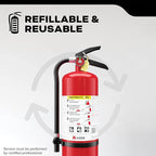 Kidde Commercial-Grade Fire Extinguisher for Office, Schools, Rechargeable 4A60BC
