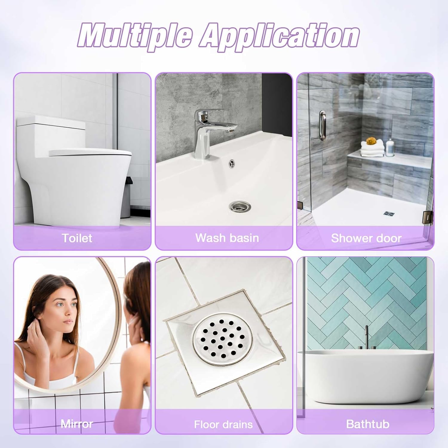 Toilet Cleaner Refill Pads 72ct Disposable Scrubber Refill Fresh Bowl Pads for Bathroom, Lavender Scent