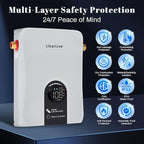 Electric Tankless Water Heater, 11kW 240V on Demand Instant Endless Electric Hot Water Heater for Residential Whole House Shower, Self-Modulating LED Display Knob Control, CSA Certified, Space Saving