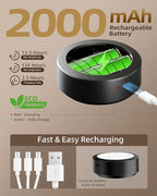 EZVALO Picture Lights for Wall, 2000mAh Rechargeable Battery Magnetic Poster Lights with 3 Color Temps & 12 RGB, Remote Dimmable Timer Painting Light, Wall Decor Light for Art Display, Frame (3 Pack)