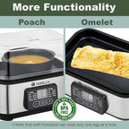 Electric Rapid Egg Cooker, 6 Egg Capacity for Hard Boiled Eggs, Poached Eggs, Scrambled Eggs, or Omelets Maker with Auto Shut Off (Sliver)