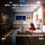 Amico 24 Pack 5/6 Inch LED Disk Lights, Dimmable Flush Mount Ceiling Disc Lights, 2700K/3000K/4000K/5000K/6000K Selectable, 12W Eqv 110W, 1050LM, Low Profile Surface Mount Ceiling Light, ETL&FCC