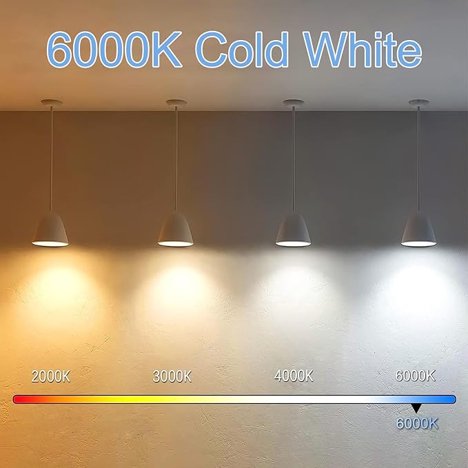 7.3 Inch E26 Led Bulb 6W Dimmable, 6000K Cool White Edison Bulbs 800LM, Equal 80 Watt Tubular T10 T9 Long Clear Glass Light Bulb for Rustic Pendant Industrial Pipe Wall Sconces - 4Pack