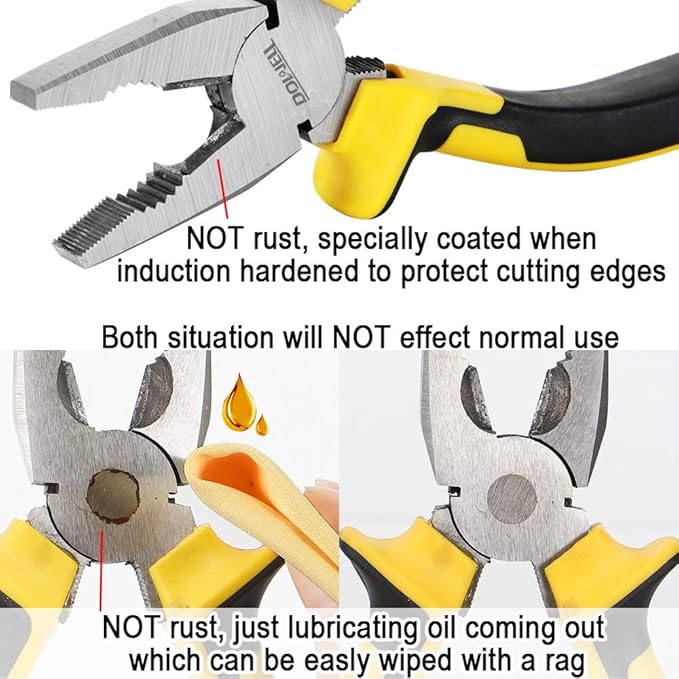 DOWELL Diagonal Cutting Pliers 6 Inch Diagonal Cutters Wire Cutters Durable Nickel Chromium Steel Construction for Electricians and Homes