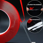 Clear Double Sided Tape, 3mm x 15M (0.12in x 50Ft), 0.5mm Thickness, Mounting Tape, Transparent Strong Acrylic Adhesive Tape for Cell Phone Camera Laptop LCD Strips Screen Repair