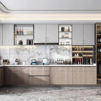 30 Pack 5 Inch(128mm) Hole Center Modern Brushed Satin Nickel Cabinet Pull Handle Timeless Vanity Drawer Pull Handle Classic Cabinet Hardware for Kitchen Bathroom, Screws Included, Nickel-B(5x30)