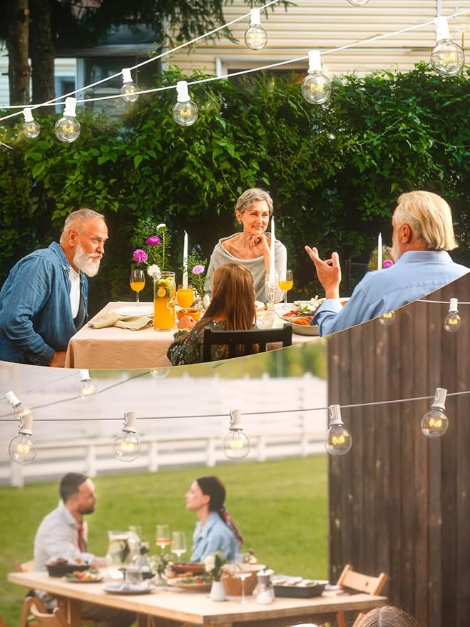 SUNSGNE Clear Globe G40 Bulbs Replacement Screw Base Light Bulbs 1.5-Inch, 5 Watt - Fits E12 and C7 Sockets, 25 Pack