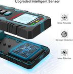 HANMATEK Stud Finder Wall Scanner,5 in 1 Multifunction Stud Locator with Upgraded Smart Sensor Audio Alarm HD LCD Display, Stud Finder Tool for The Center Edge of Metal, Studs, Plaster,AC Wire,Pipe