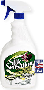 Sparkle Plenty Silk Sensation Artificial Flower & Plant Leaf Cleaner and Shine - Fake Flower Dusting Spray - Silk Plant Cleaner Spray No Wipe - Drip Dry Cleaning Supplies for Artificial Tree (32oz)