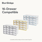BLUE GINKGO 16 Dividers - Compatible with Medium 16-Drawer Storage Cabinet (16-Pack) - Clear